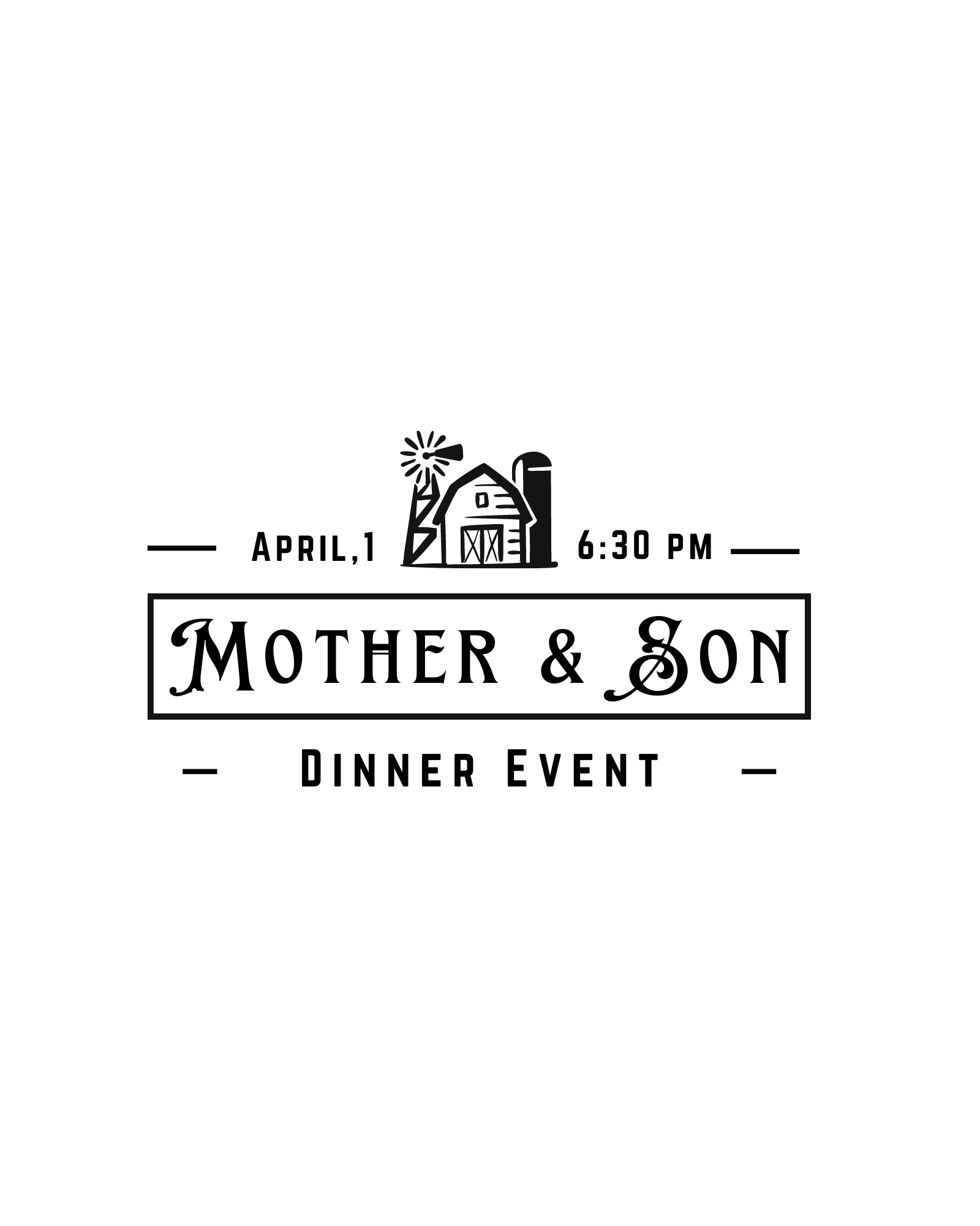 Mother & Son Event Logo (8 × 10 in)